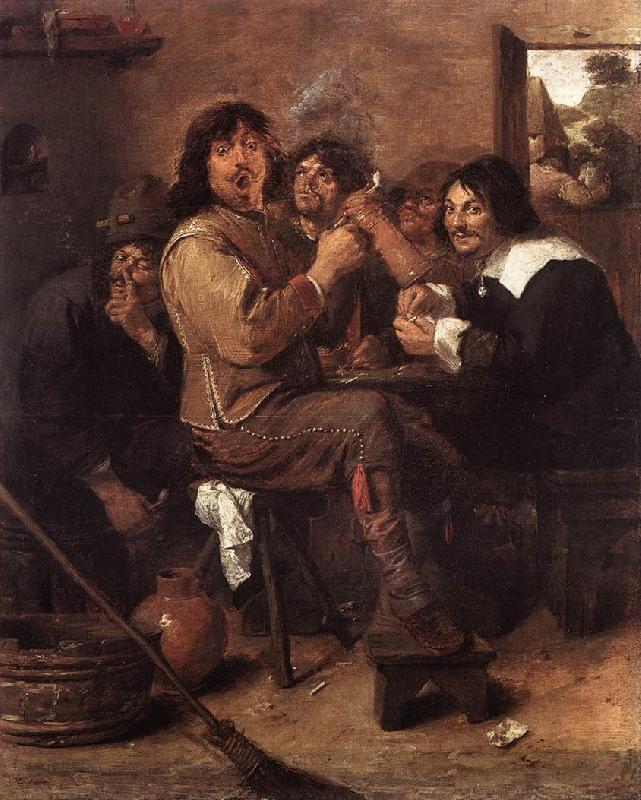 BROUWER, Adriaen Smoking Men ff oil painting image